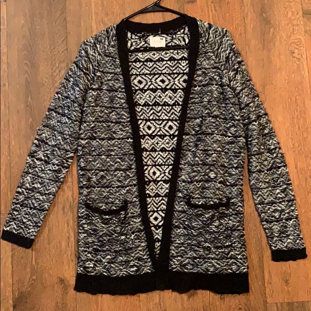 Oversized LA Hearts Cardigan with Pockets